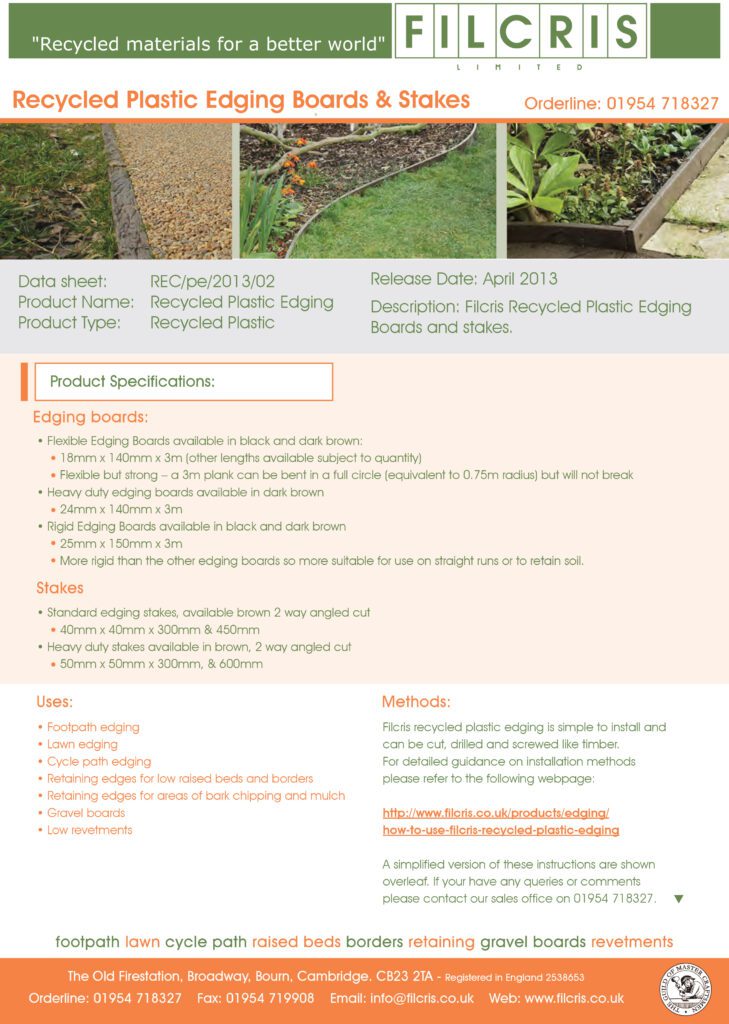 Filcris Product Description and specification A4 card