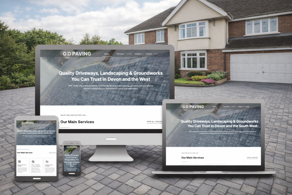 GD Paving - driveway, patio, and landscaping services across Devon and the UK.