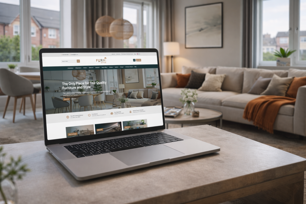 EKM high end furniture ecommerce demonstration website