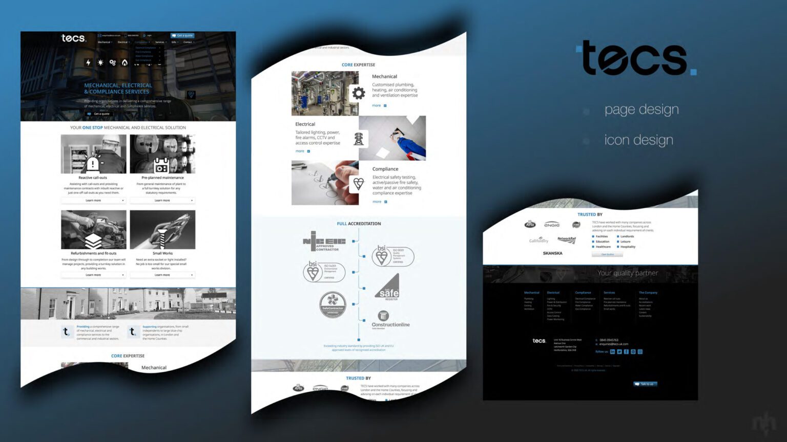 TECS UK - website re-design concepts