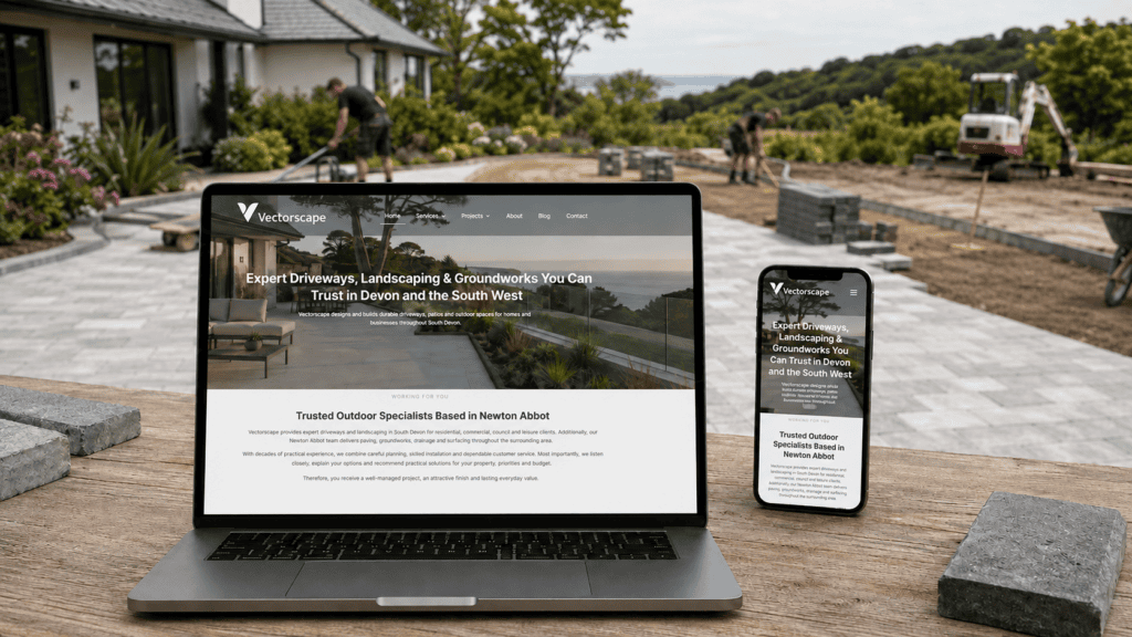 Vectorscape - driveway, patio, and expert landscaping services across Devon and the UK.